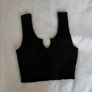 Black Sleeveless Knit Top